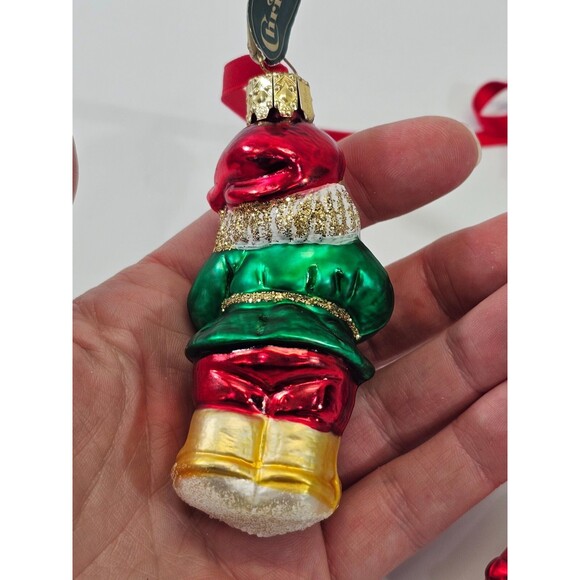Christborn Blown Glass Santa Lantern Draped Christmas Holiday Ornament Figural - Picture 4 of 6